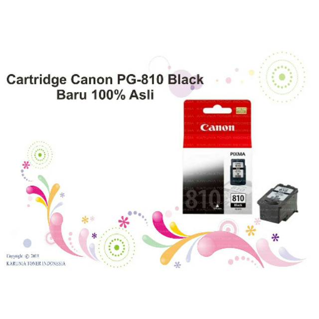 Cartridge Canon PG-810 Black, Baru, 100% Asli