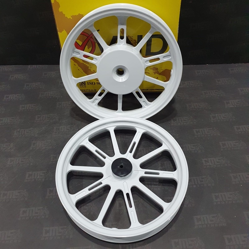 Velg Velek Racing VND V Mode Ring 14 Honda Beat Scoopy Vario Putih