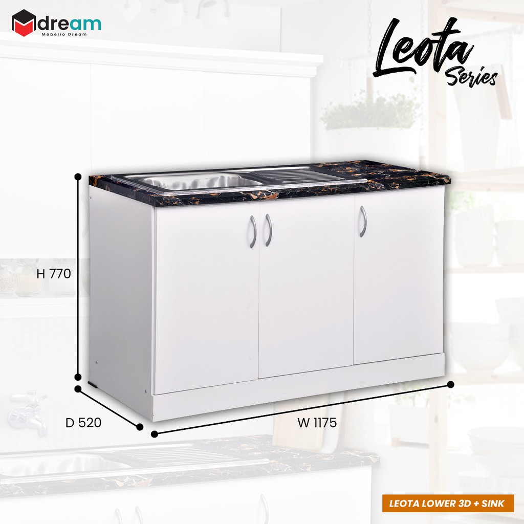 Kitchen Set Minimalis 2 dan 3 Pintu (Tempat Cuci Untuk KS 3P Bawah)