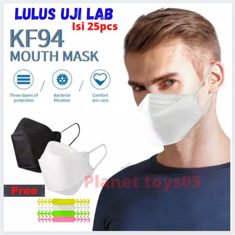 MASKER KF94 KN95 N95 EVO EVOO KOREA MEDIS DUCKBILL DUCKBIL EARLOOP KESEHATAN NONHIJAB HIJAB HITAM