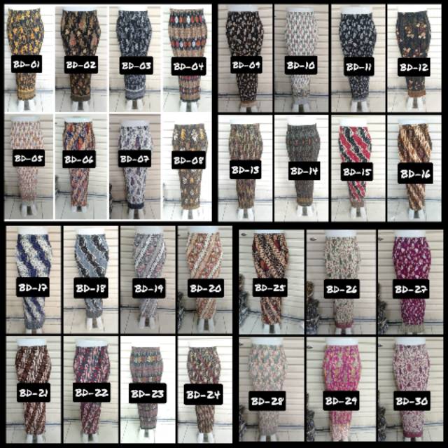 ROK PLISKET BATIK//BAWAHAN KEBAYA//ROK BATIK JUMBO//TERLENGKAP 38 MOTIF