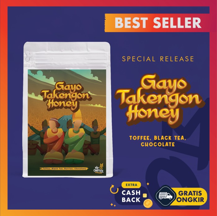 

MURAH Kopi GAYO HONEY TAKENGON Single Origin Arabika Specialty BIJI / BUBUK - Satuan, Biji Sangrai