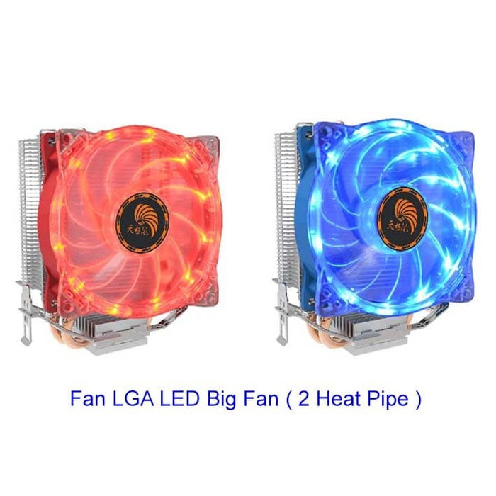 FAN LGA BIG FAN LED (2 HEAT PIPE)