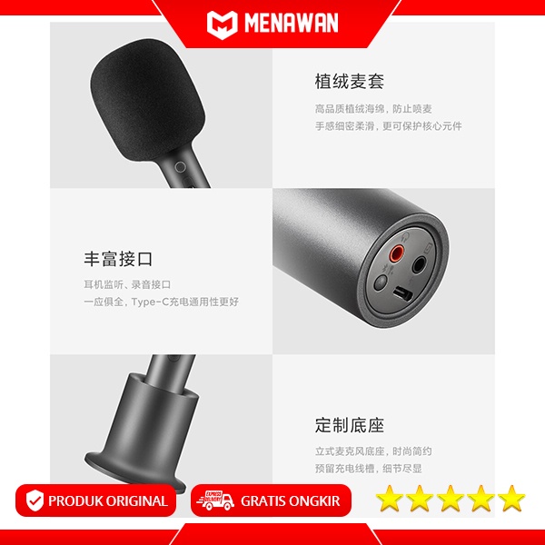 Xiaomi Mijia K-Song Wireless Bluetooth Microphone KTV Karaoke Original