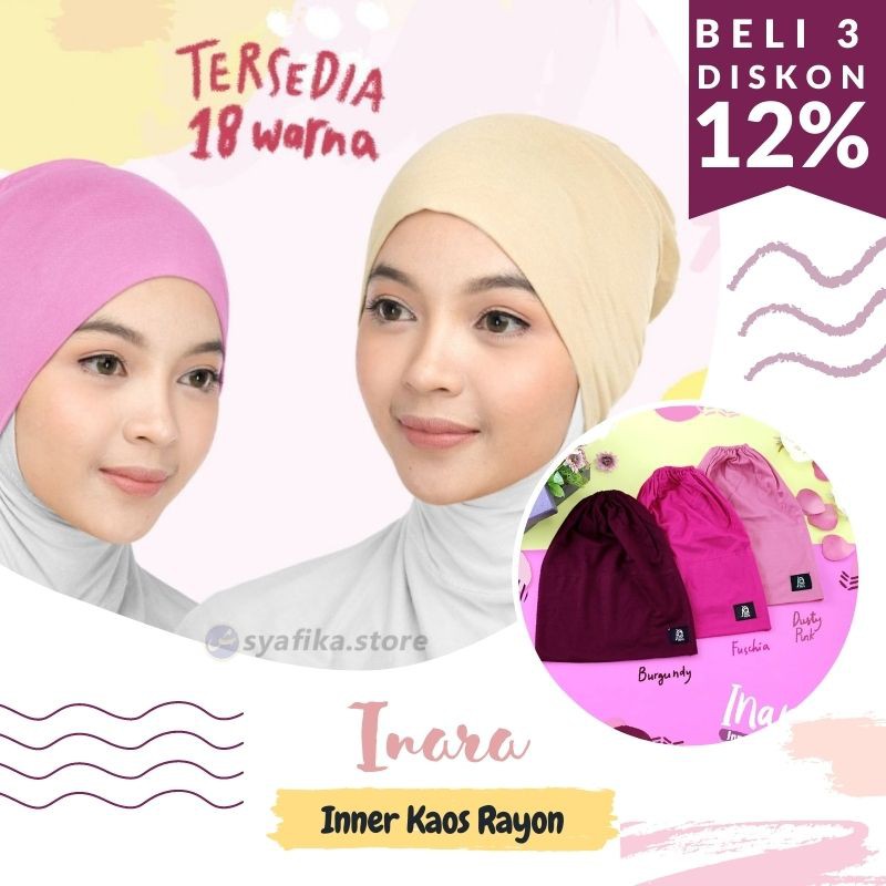 INARA Ciput Bahan Kaos Rayon INNER Jilbab Afra - Adem dan Nyaman