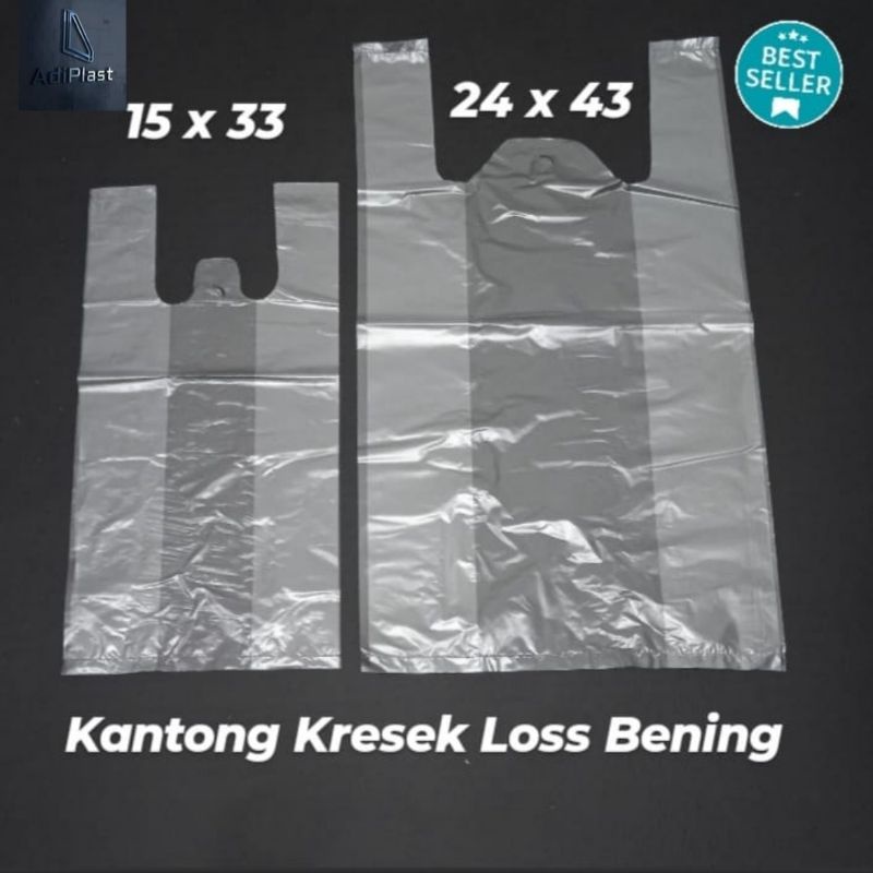 Kantong Plastik Kiloan / kresek Bening Transparant  MURAH Ikatan 420gram