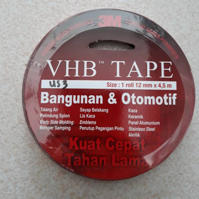 

Isolasi 3M/Double tape VHB tape 3M (12mm x 4.5 mtr) Original