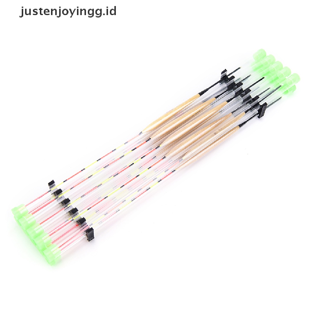 (Justenjoyingg.Id) 10pcs / Lot Pelampung Pancing Bahan Kayu