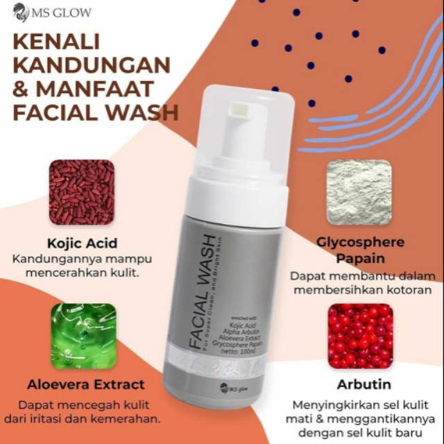 MS GLOW FACIAL WASH MS GLOW 100% ORIGINAL reseller resmi karawang