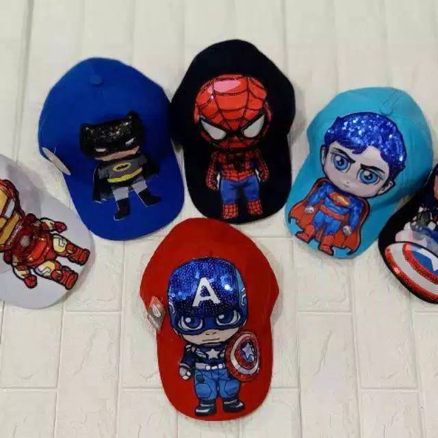 TOPI ANAK KARAKTER LED LUCU MURAH