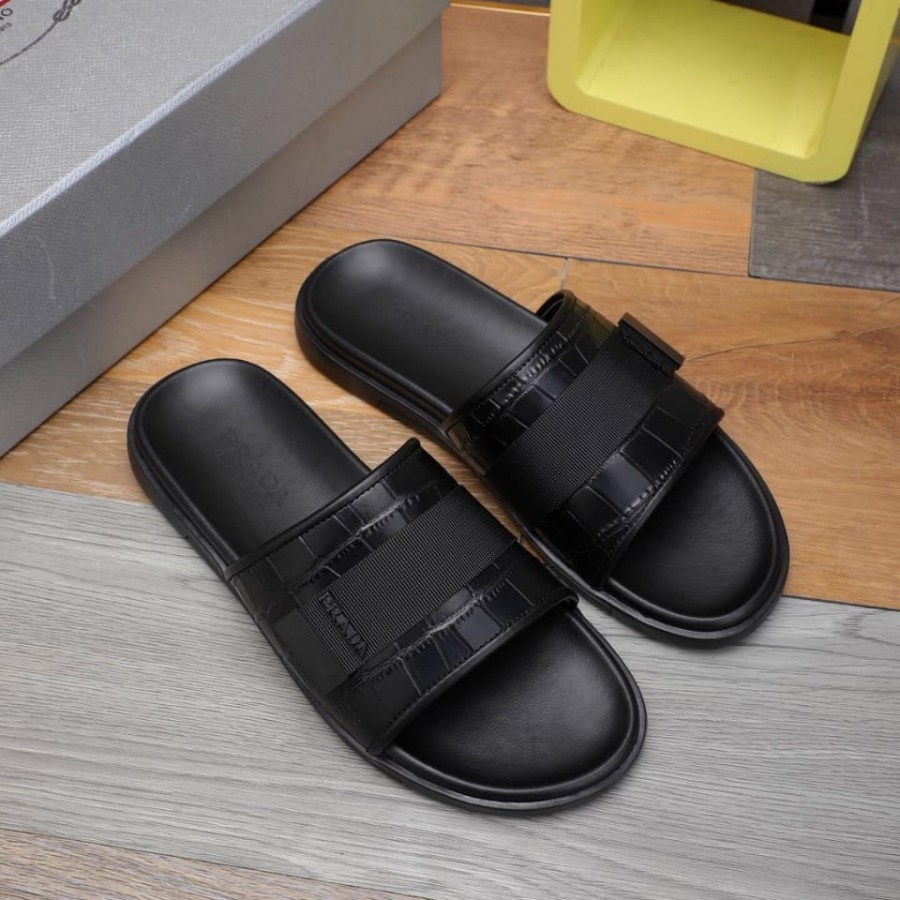 sandal pria slide sendal cowok pr4d4 top branded p1shoes slippers men