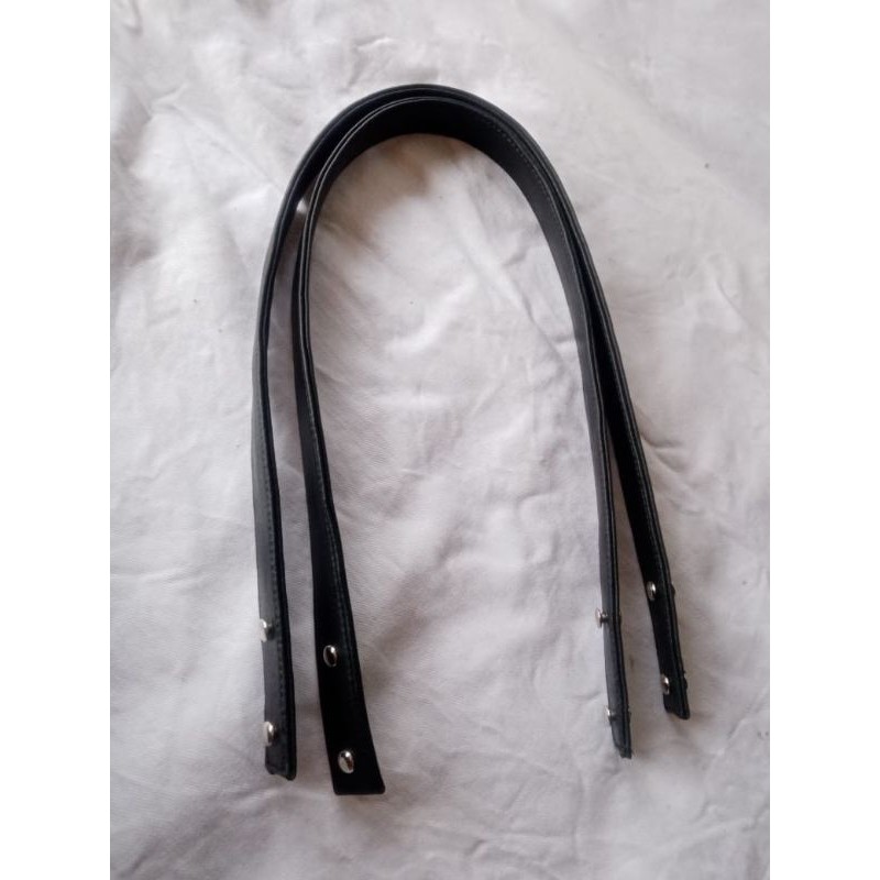 Handle TOTE bag Paku Keling 1 pasang semi kulit /tali tas bahu