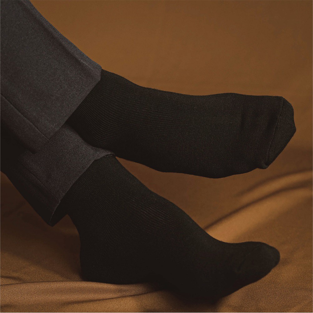 Houseofcuff Kaos Kaki Socks Formal Tebal Sepatu Black Hitam Formal Socks