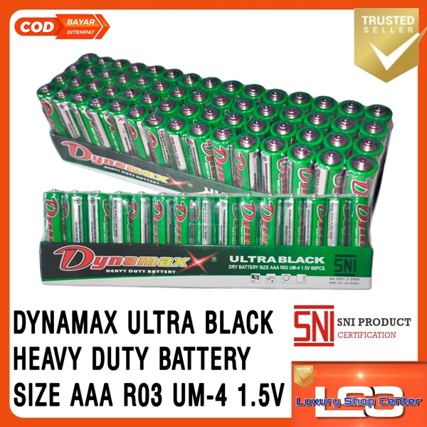 Baterai DYNAMAX ECO DAN ULTRA BLACK AA / AAA 1.5V HIJAU SILVER