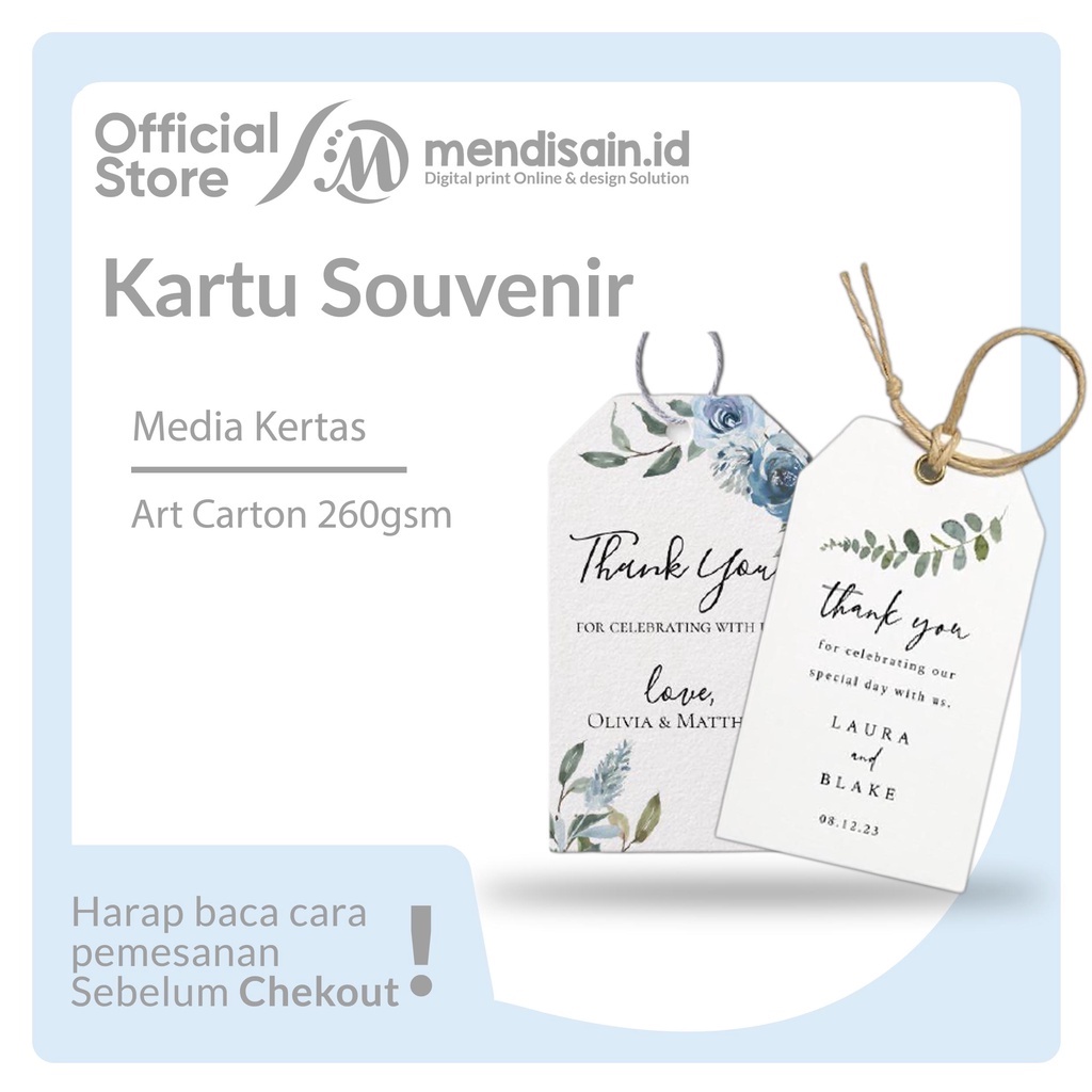 Thankyou Card / Souvenir Card / Wedding Card / Kartu Souvenir pernikahan / Souvenir tag / Kartu Ucap