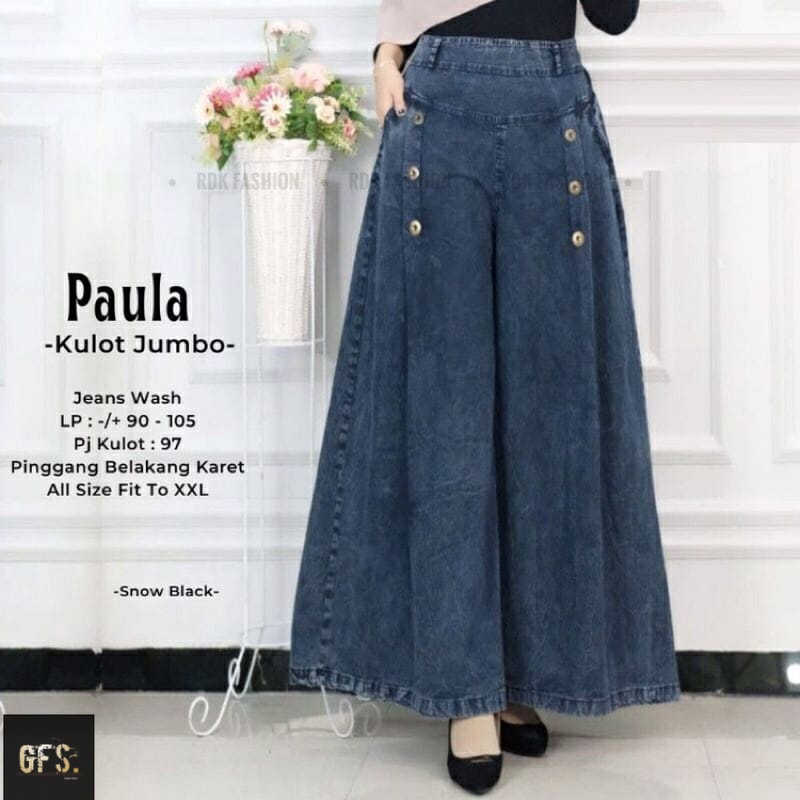 FIT TO XXL PAULA KULOT MATT JEANS IMPORT JUMBO