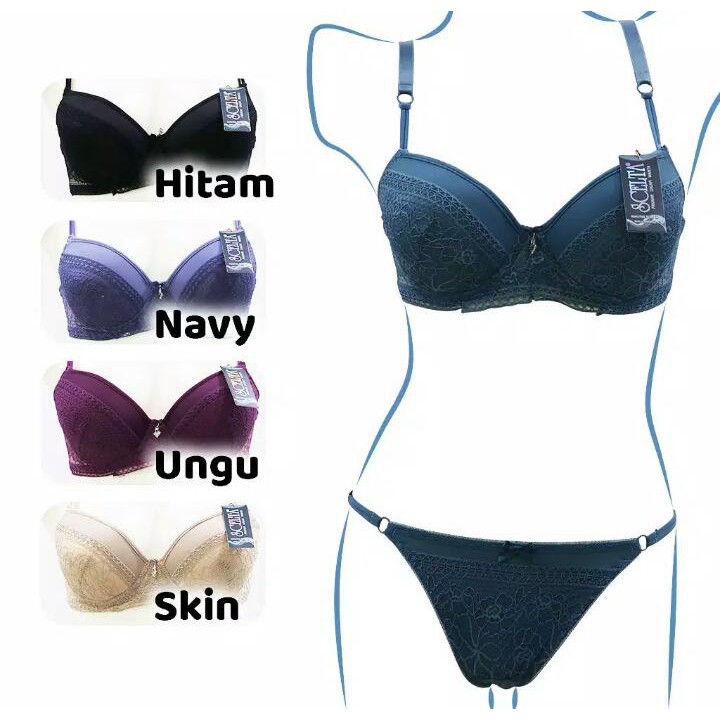 SCELTA/BH SC 1726 SET/PAKAIAN DALAM SET/BRA & CD