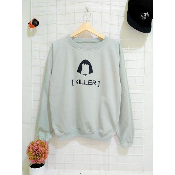 KILLER Sweater pria wanita bahan fleece