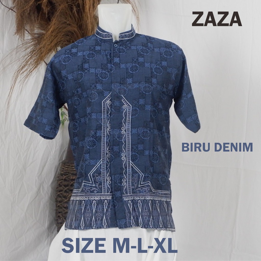 Baju Koko Azwa Baju Koko Pria Lengan Pendek Bahan Katun Atasan Pria Baju Koko Terbaru