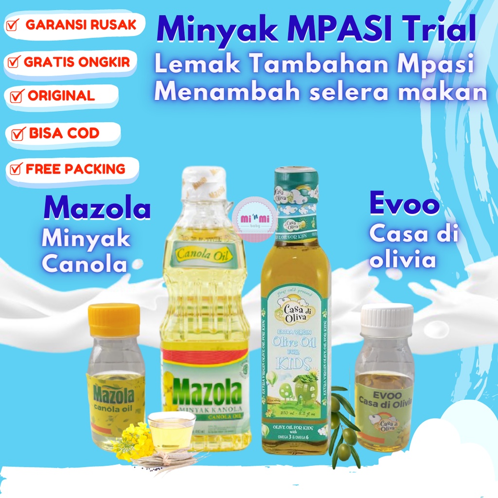 Jual Paket Mpasi Minyak Zaitun Asli Extra Virgin Olive Oil Evoo Casa Di Olivia Minyak Goreng Sehat Mpasi Mazola Canola Kanola Oil Untuk Masak Mpasi Olive Oil Mpasi Indonesia Shopee Indonesia