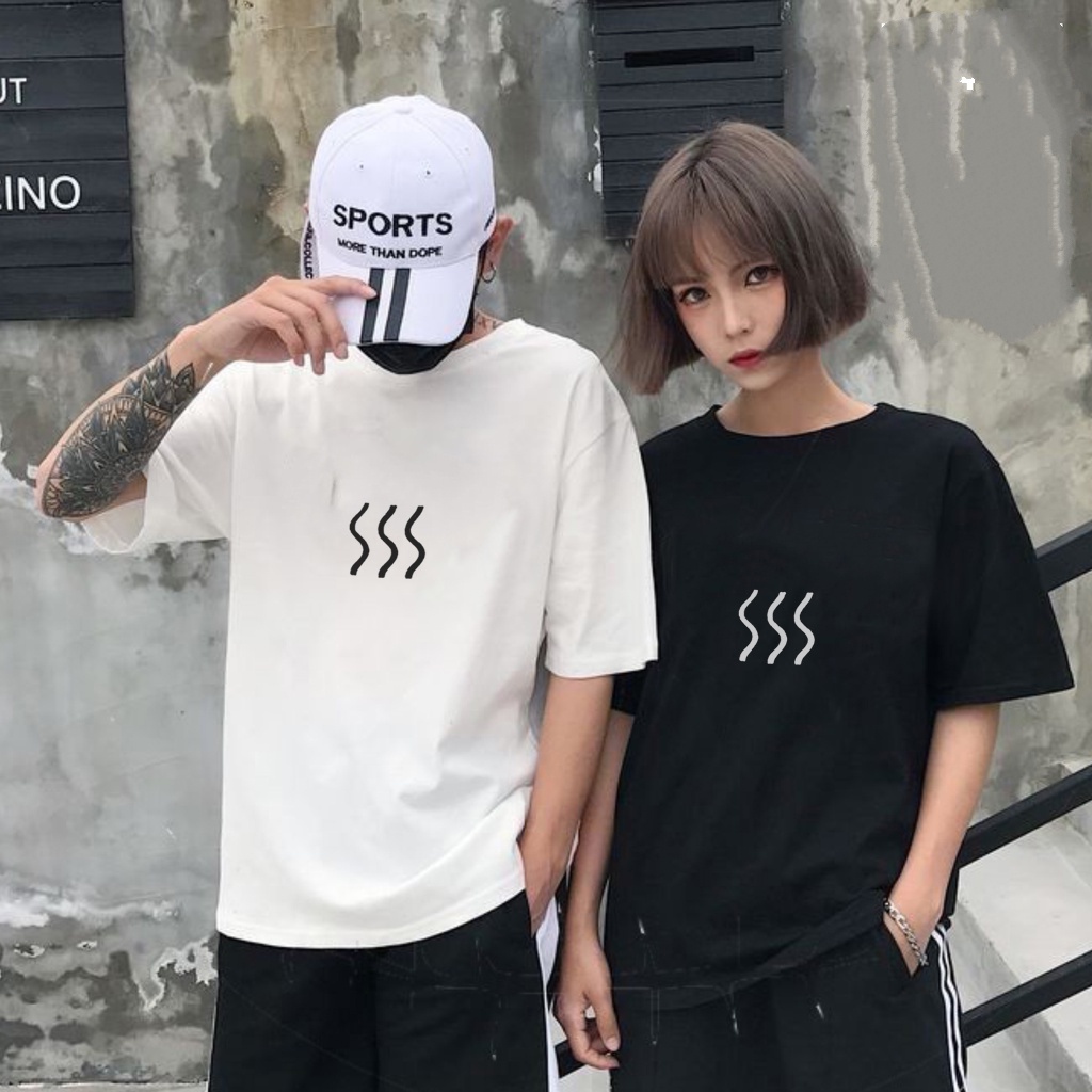 WAVY baju couple kaos kembaran pasangan atau sahabatan keren oversize jumbo kekinian simple garis mu