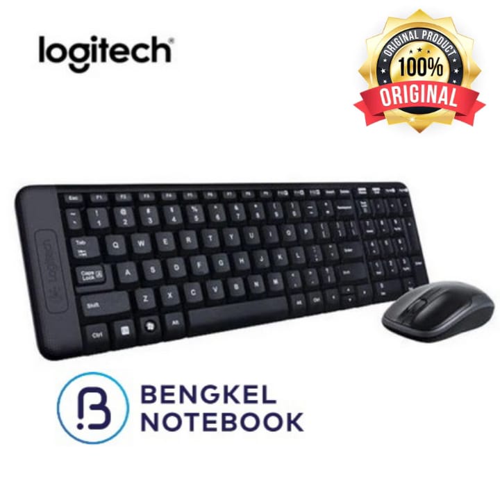 Keyboard PC Logitech + Mouse MK220 Wireless Black