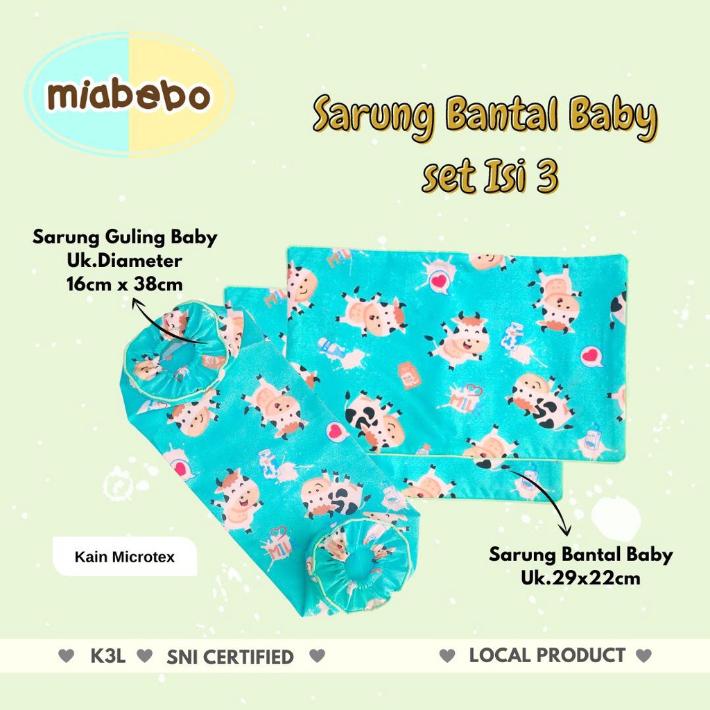 MiaBebo Sarung Bantal Baby Set isi 3 MB-007