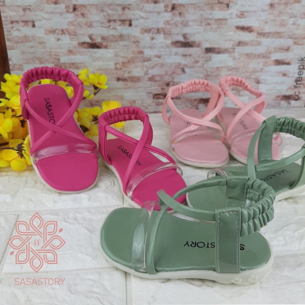 SEPATU SENDAL ANAK PEREMPUAN PESTA JELLY SILANG 1 2 3 TAHUN KA09