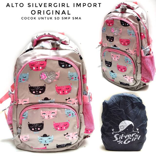 TAS SEKOLAH ANAK PEREMPUAN ALTO ORIGINAL SERI FLIP 2tone untuk SD SMP SMA