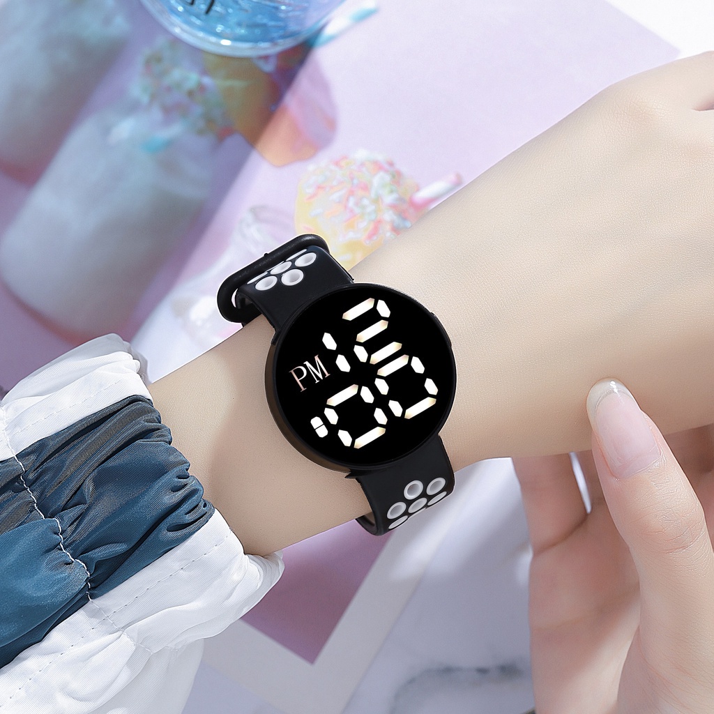 COD✅ Jam tangan Digital wanita pria watch LED rubber fashion jam electronic import M162