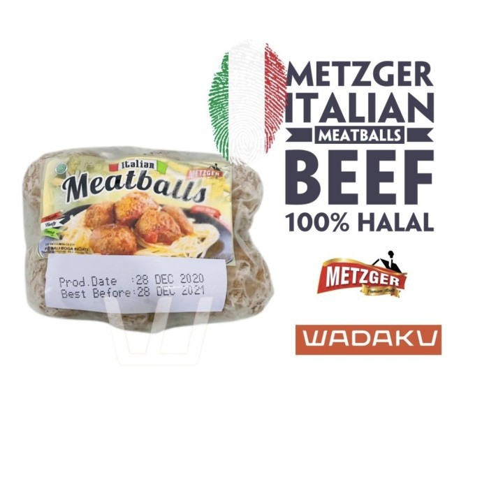 

METZGER ITALIAN BEEF MEATBALL HALAL 150G (6 PCS) MEAT BALLS BAKSO