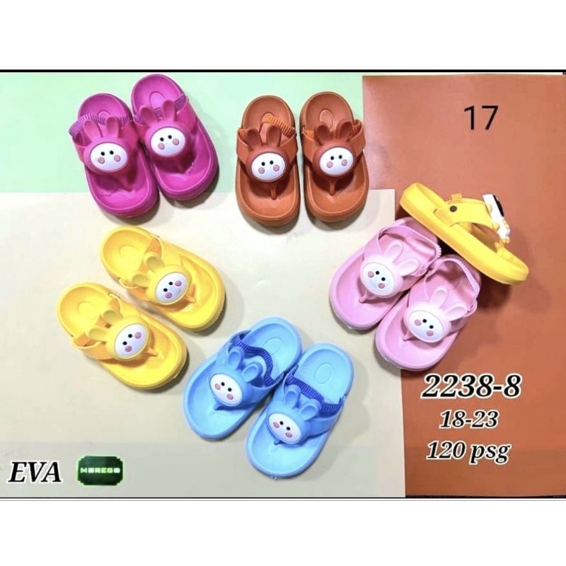 SANDAL IMPORT BUNNY KELINCI ANAK CEWE TALI BELAKANG PRE WALKER BALITA USIA 8-12 BULAN MOREGO 2238-8 UKURAN 18-23