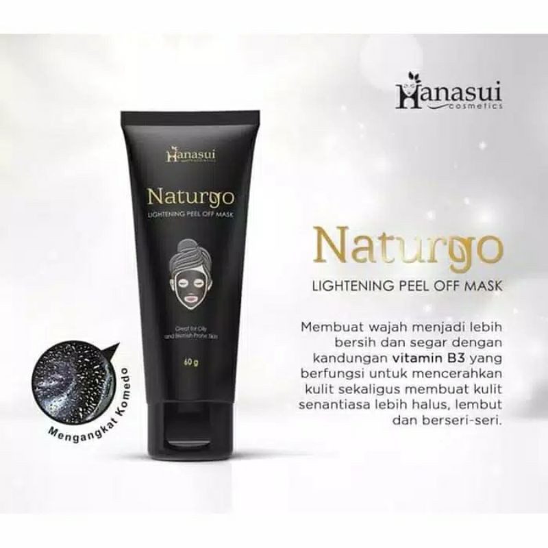 Hanasui Naturgo Peel Off Mask / Masker Naturgo / Masker Wajah Naturgo / Masker Wajah Hanasui