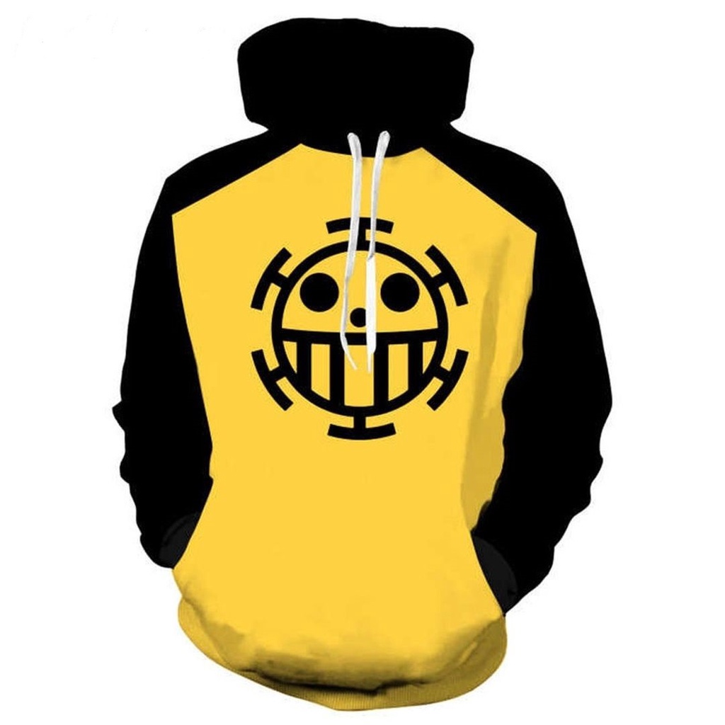 Sweater Anime ONE PIECE Oblong / Hoodie TRAFALGAR LAW KUNING Oblong