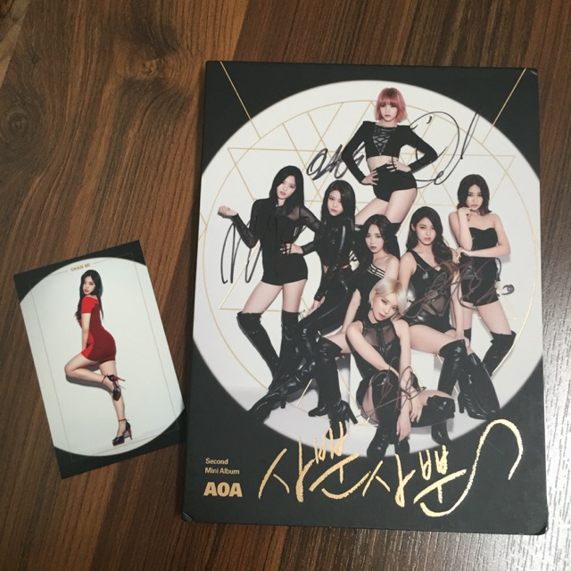AOA - Like a Cat Signed Album + Chanmi Photocard