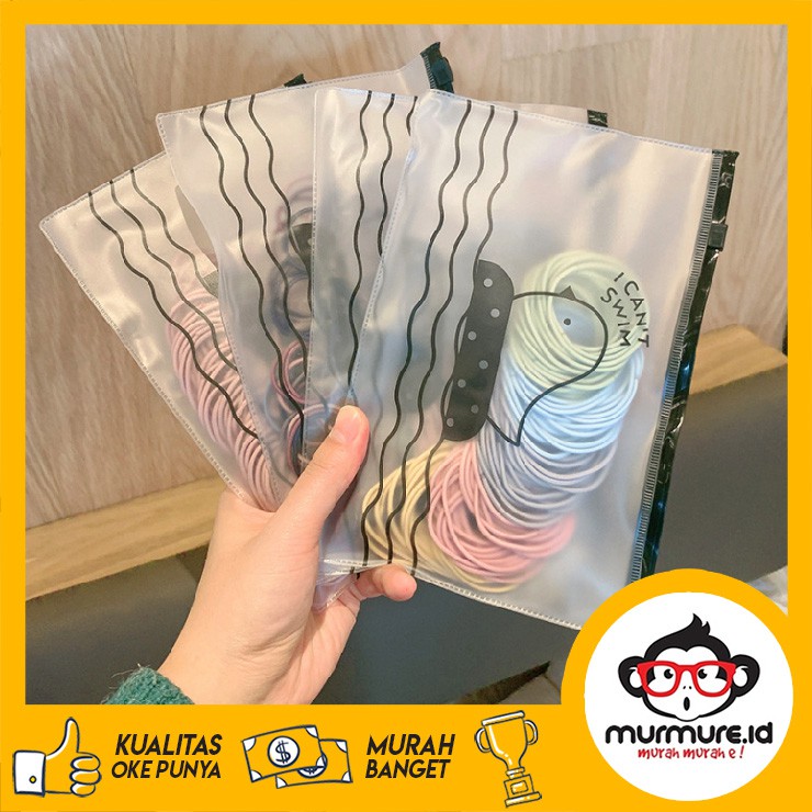 MURMURE.ID | 100PCS KARET IKAT RAMBUT PONYTAIL KOREA WARNA-WARNI 5CM TALI RAMBUT IMPORT HA043 HA028