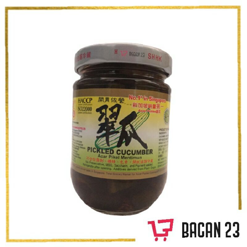 Pickled Cucumber 180gr / Acar Pikel Mentimun / Bacan 23 - Bacan23