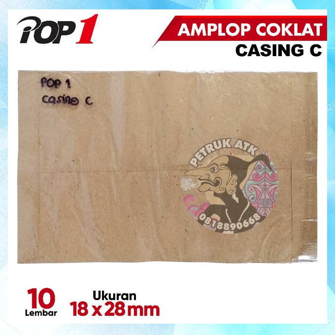 

[PAK] AMPLOP COKLAT CASING C UKURAN 18 X 28 CM TANPA TALI DAN LEM (10 LEMBAR)*