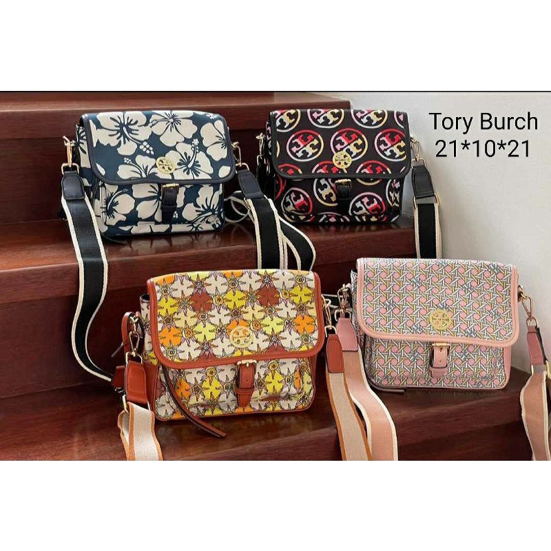 TAS TORY BURCH PIPER PRINTED NYLON CROSSBODY SELEMPANG