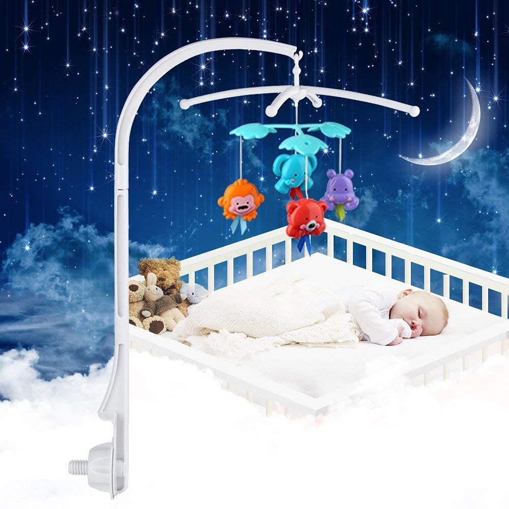 Crib Bed Bell Putih Assembly Hanging Baby Crib Mobil Mainan Box Bayi Gantung Musik