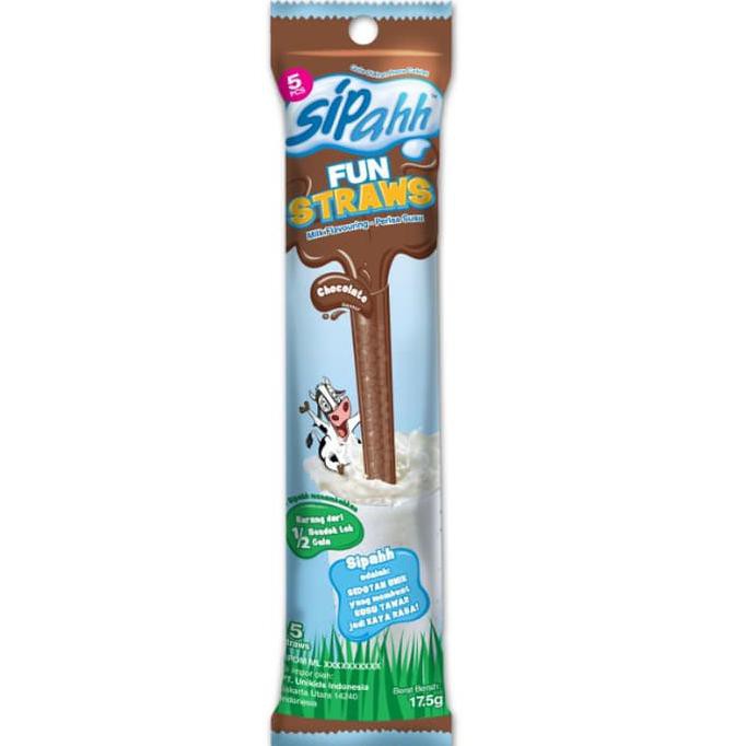 

Susah minum susu/ sedotan unik/ Sipahh fun straw rasa coklat isi 5