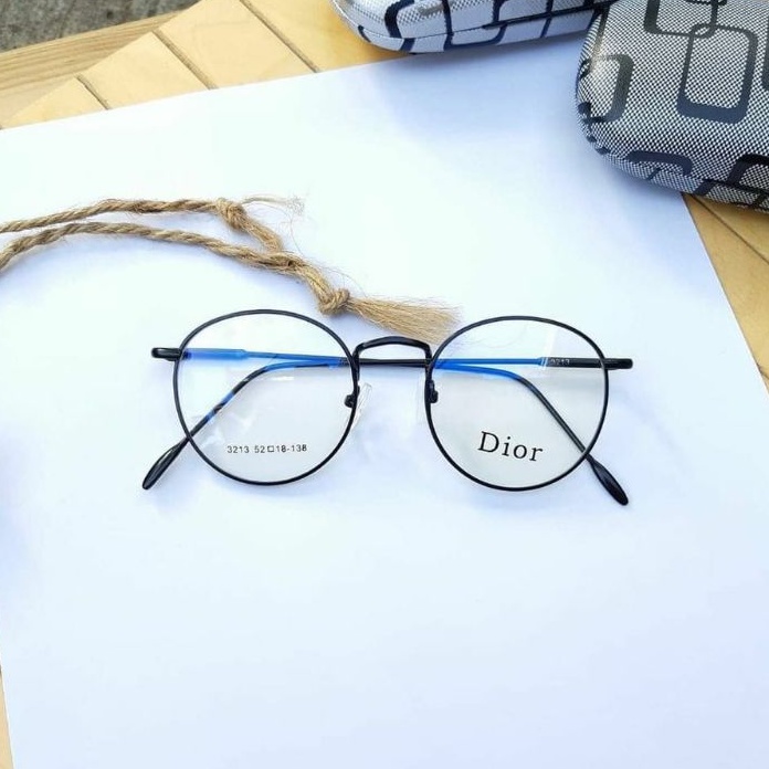 READY STOCK! - FRAME KACAMATA MINUS BESI URSULA 8213 OVAL PRIA WANITA FULL HITAM KACAMATA TRENDY