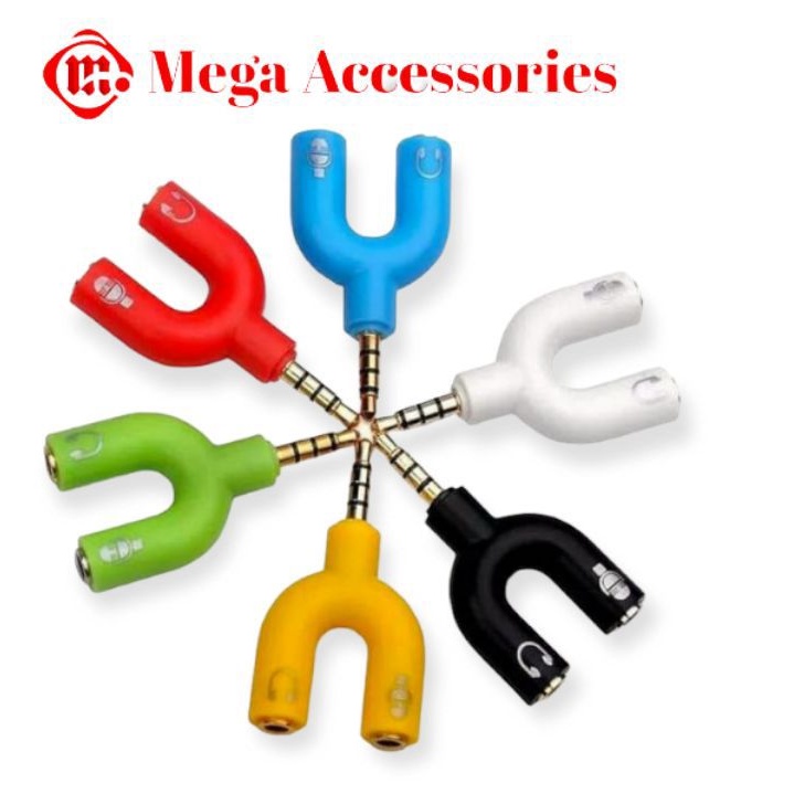 konektor jack Y aux spliter U audio headset & speaker
