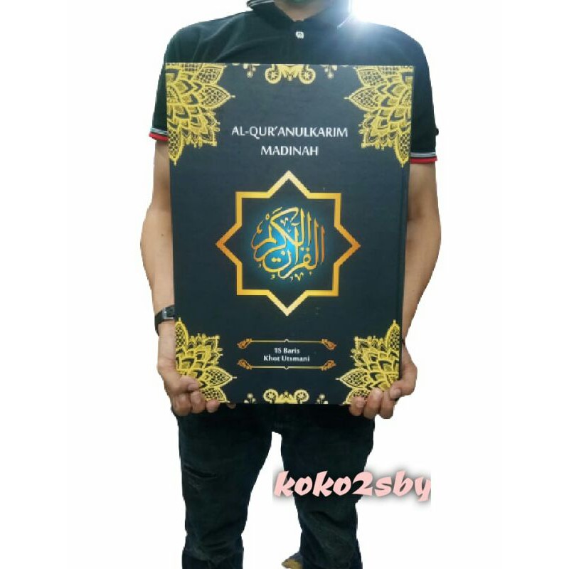 ALQURAN MADINAH SUPER JUMBO UKURAN A3 KHOT USTMANI 15 BARIS NUR ALAM SEMESTA ORIGINAL