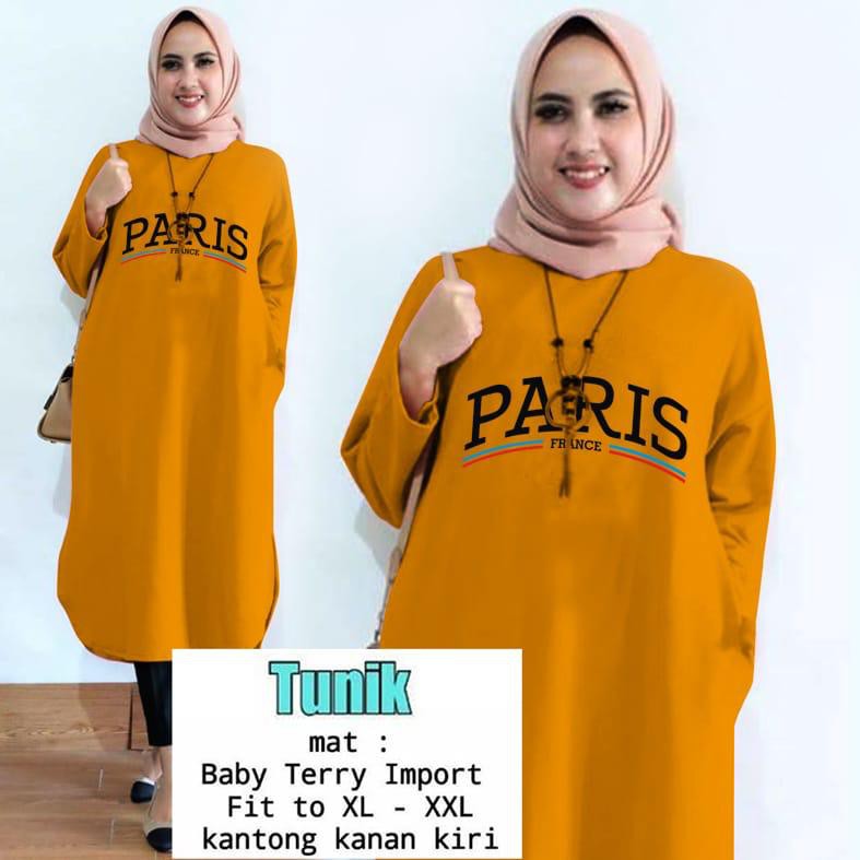 TUNIK PARIS FRANCE / TUNIK MAMACHI / TUNIK POLOS/ TUNIK CEWEK / TUNIK PANJANG / TUNIK KEKINIAN