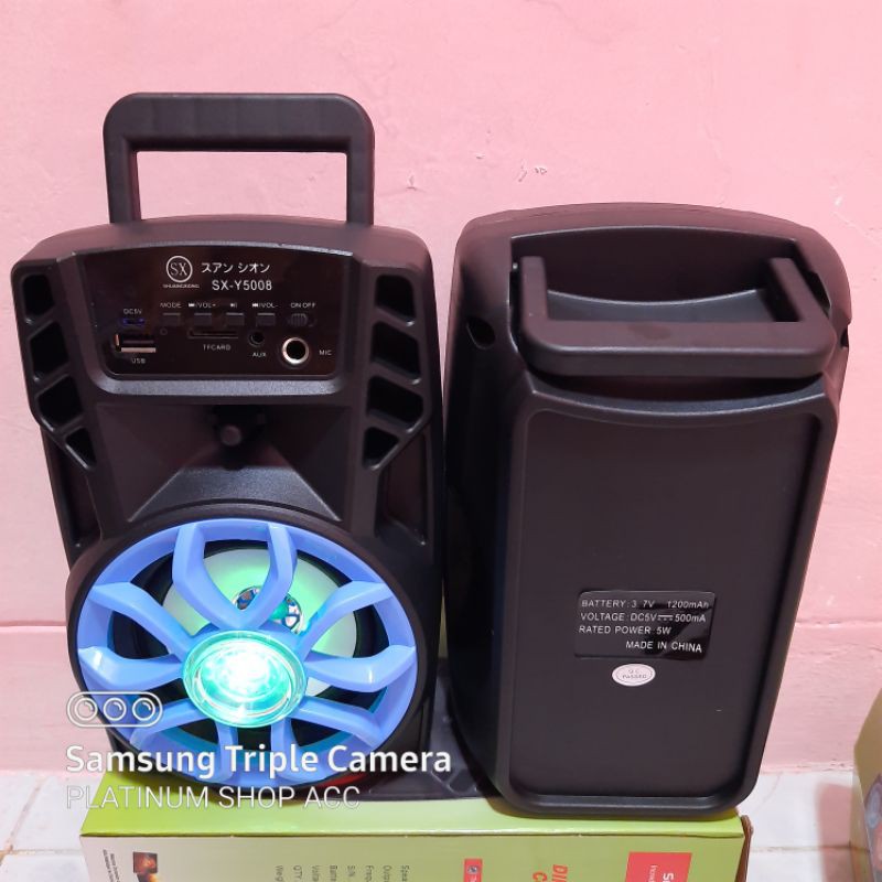 SPEAKER BLUETOOTH Y5009/F410 GRATIS MIC KARAOKE/SALON AKTIF SUPER BASS  WIRELESS RADIO PORTABLE