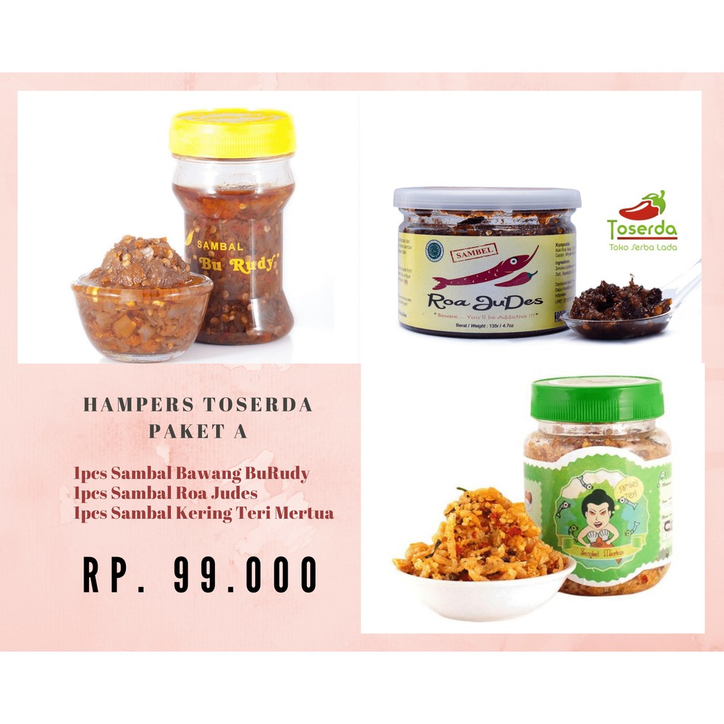 

PAKET HAMPERS / PARCEL / HADIAH Sambal dan Makanan Ringan Pedas Natal dan Tahun Baru