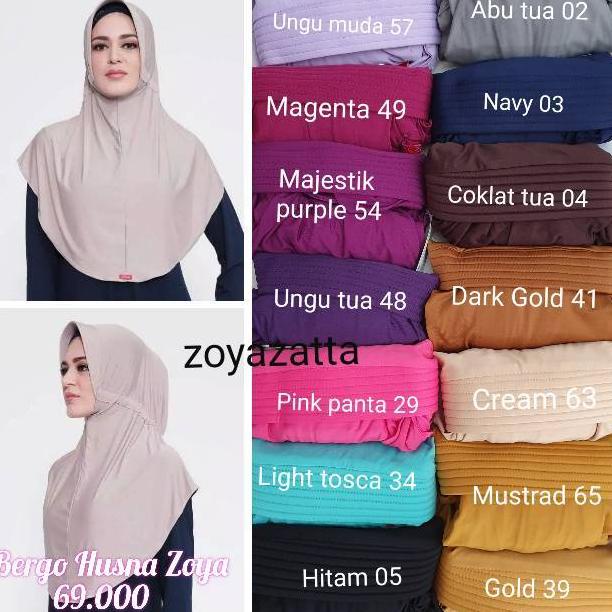 Zoya Hijab Jilbab Instan Bergo Husna Casual Zoya Ori Ready