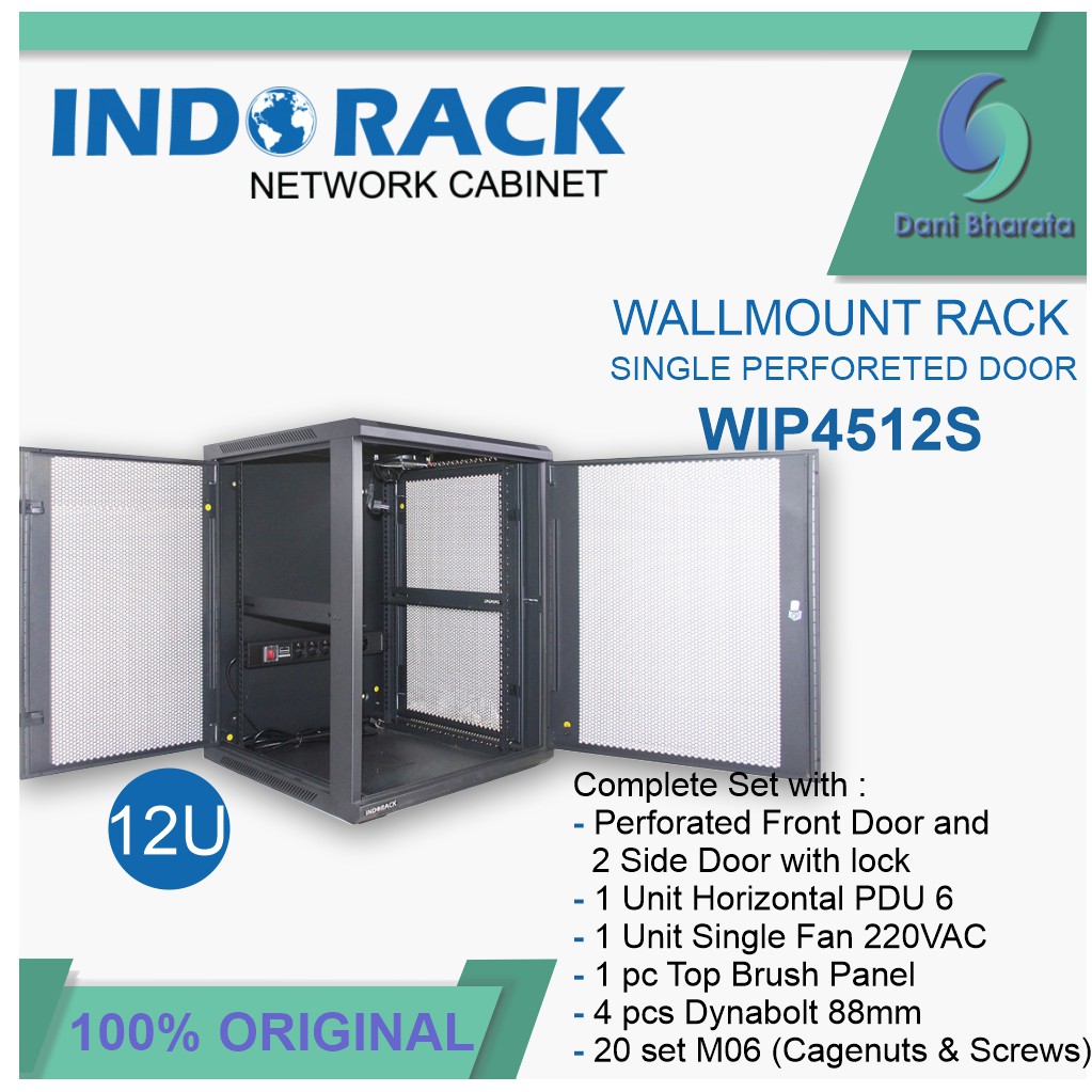 Wallmount Rack WIP4512S Rack Server 12U Single Perforated Door 19 inch Series