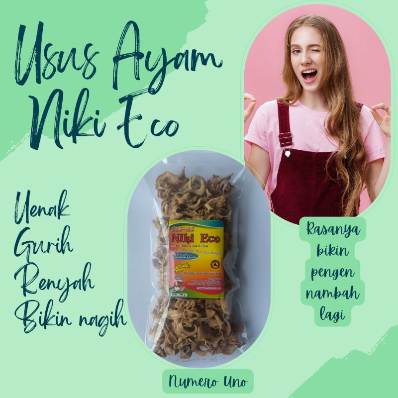 

KERIPIK KRIPIK USUS AYAM NIKI ECO 150 gr